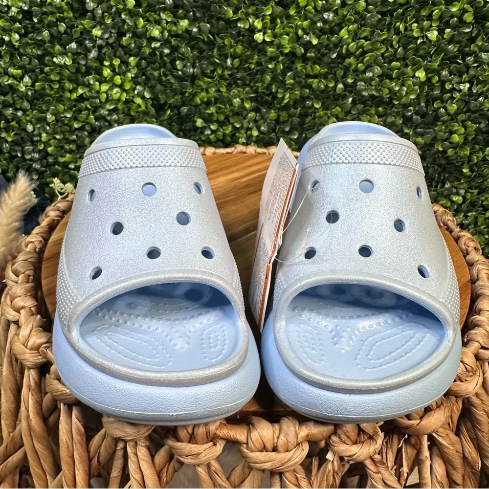 Nwt CROCS crush meta pearl slides‎ nwt